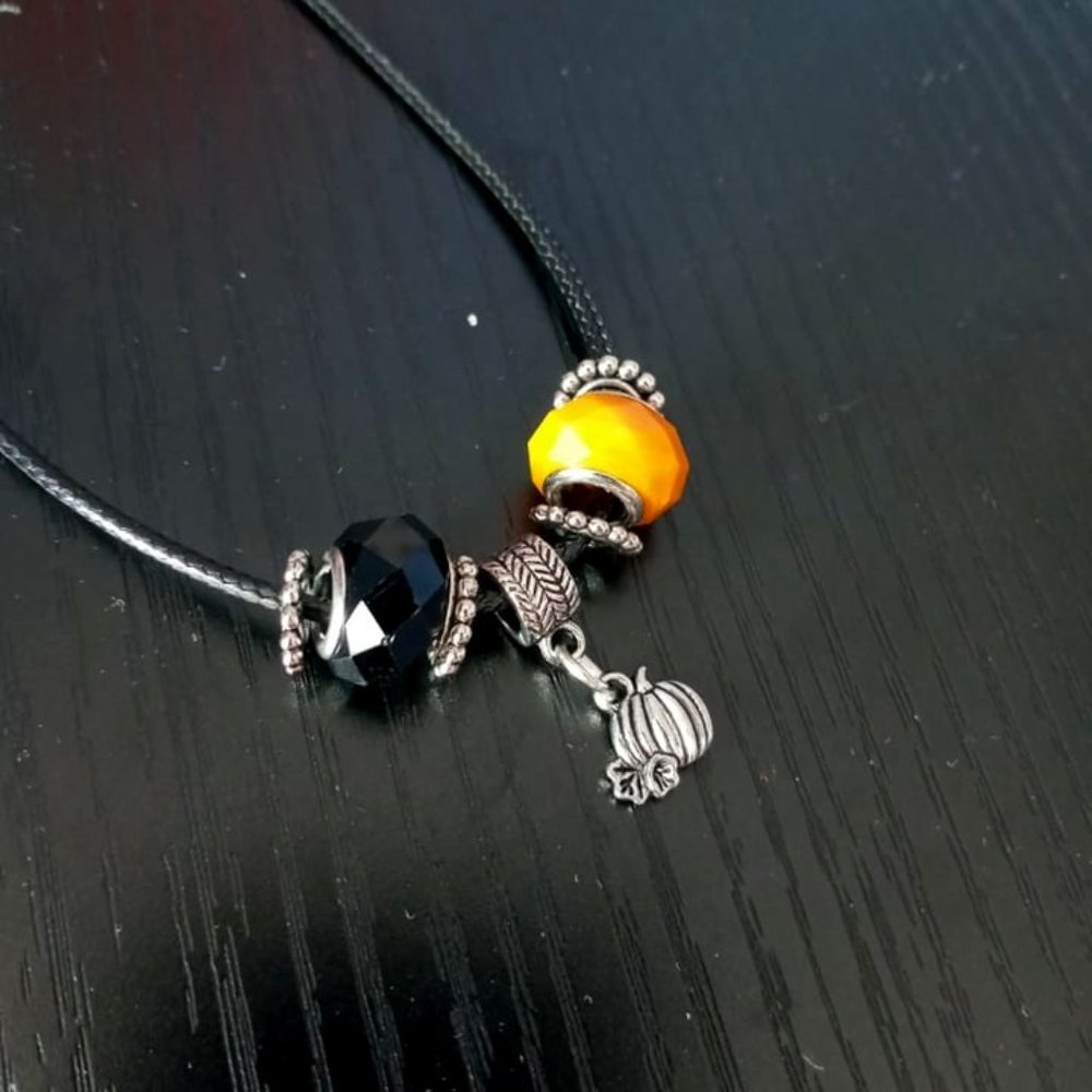 Buy1Get1- Black/orange Pumpkin Necklace